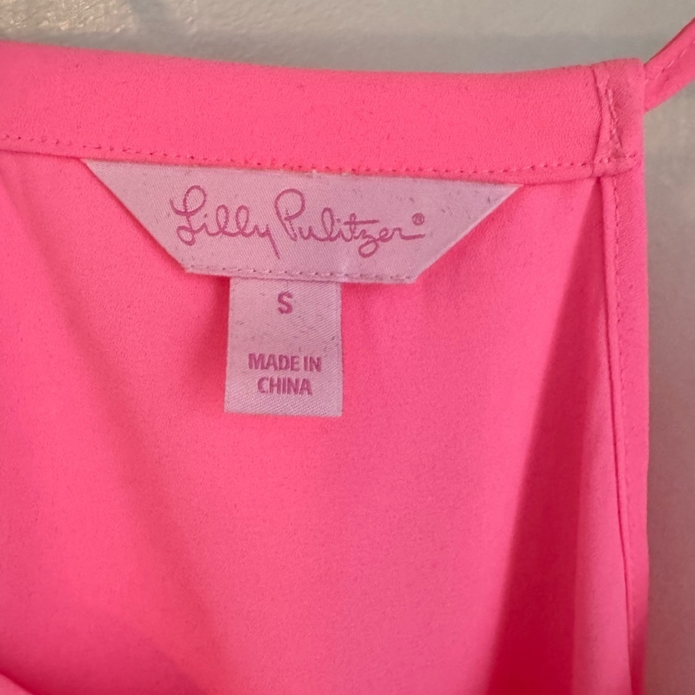 Lilly Pulitzer Dusk Tank Pink Camisole V-Neck Racerback Top Size Small S - Picture 5 of 7